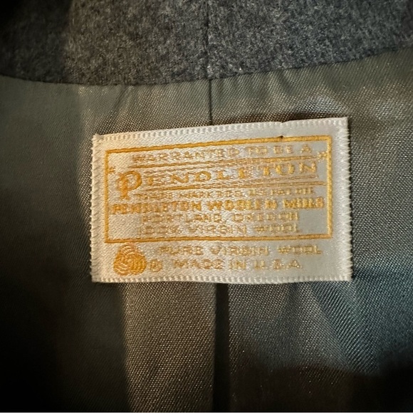 Vintage Pendleton Virgin Wool Gray Jacket Blazer Academia Nerd Core USA Sz S - Picture 9 of 10